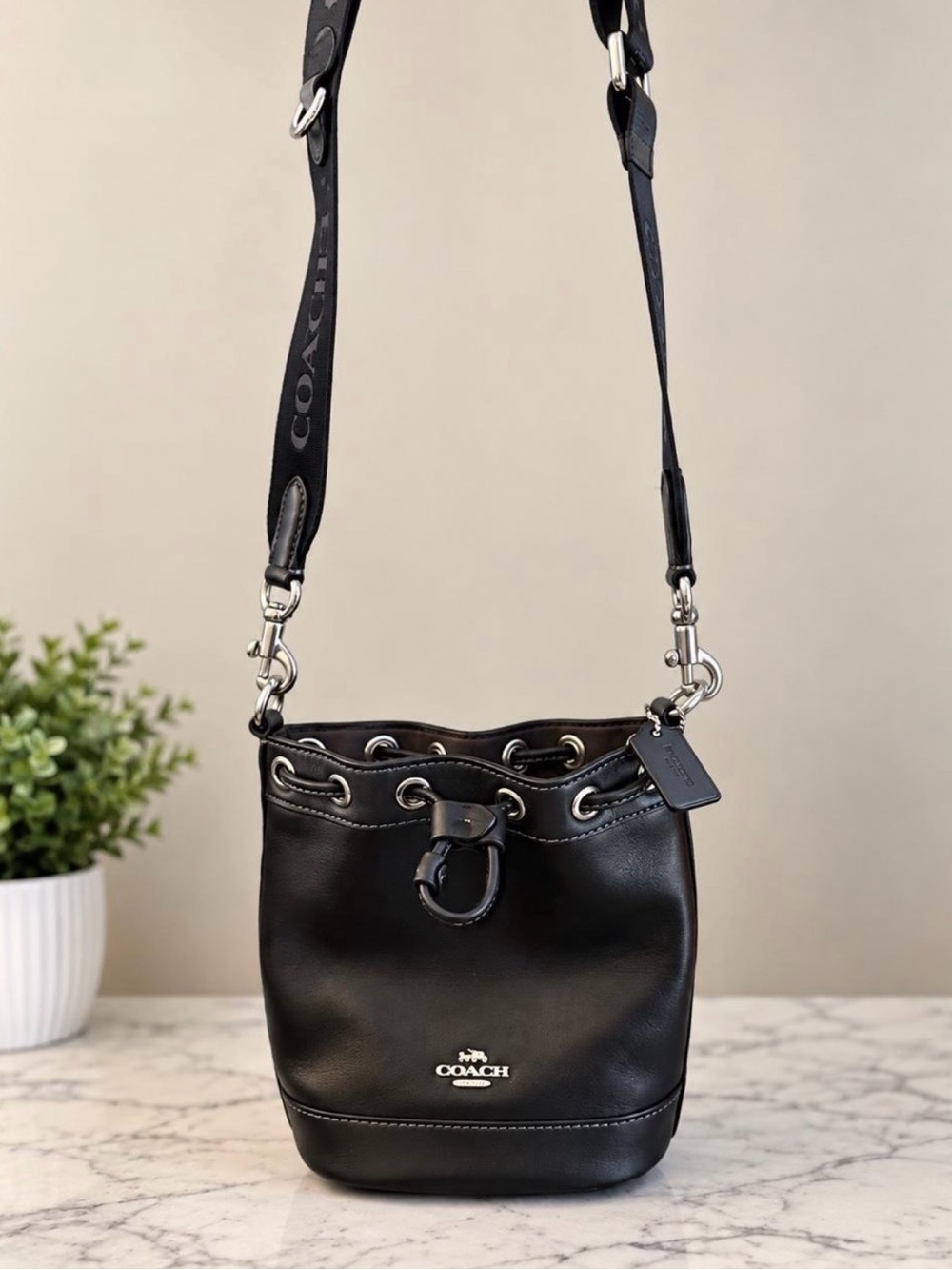Coach MINI Drawstring Crossbody Bag Like New